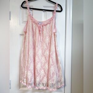 Pink Lace Nightgown Dress